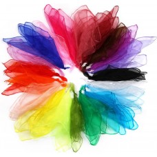 Hopton 20 Stück Jongliertücher, Chiffontücher für Tanzen, 60 x 60 cm Bunte Seidentücher, Bunte Tücher für Kindergarten Kindershow Sensorisches Jonglieren Tanzen